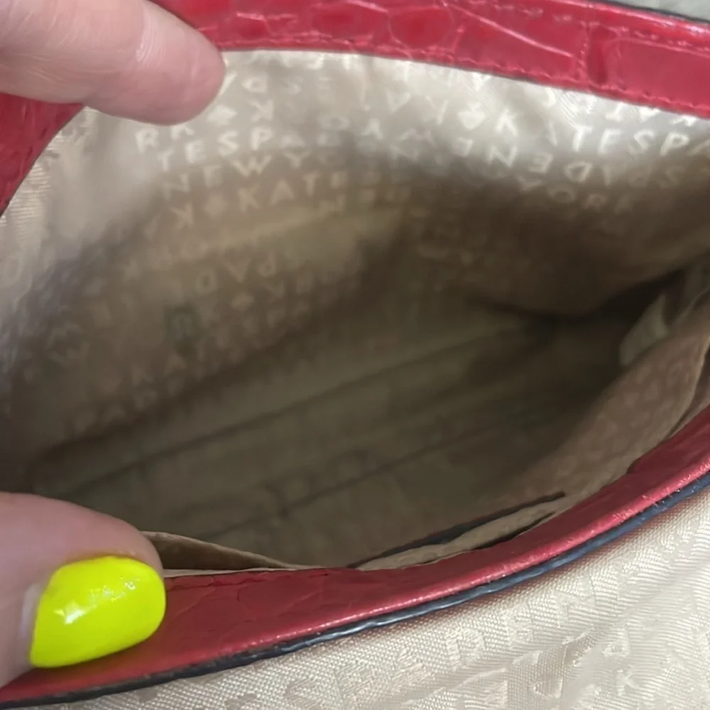 Kate Spade Leather‎ Red Alligator Small Crossbody